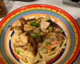 A picture of step 7 of Creamy chicken pasta.