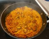 A picture of step 4 of Shrimp & Chorizo Paella.