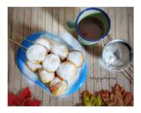 Foto langkah ke 6 dari resep Donat tape isi pisang - eggless.