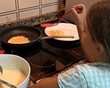 Foto del paso 5 de la receta: Tortitas americanas ¡auténticas! para desayuno cumple 5 Mateo 🎂🥞⚽️