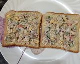 A picture of step 2 of GRILLED Vegetable TRIANGULAR TOAST.
