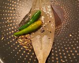 A picture of step 3 of Mochar ghonto (banana flower curry).