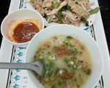 Hình bước làm 5 của món Cháo gà + gỏi Gà
