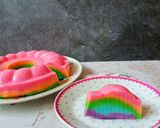 Foto langkah ke 6 dari resep Rainbow Bread Pudding.