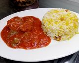 A picture of step 8 of Chicken Manchurian.