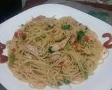 Spaghetti in stir fried chicken. #localfoodcontest_Nairobi East recipe step 13 photo