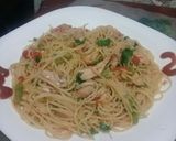A picture of step 13 of Spaghetti in stir fried chicken. #localfoodcontest_Nairobi East.