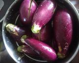 A picture of step 1 of Baby Eggplant masala.