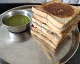 A picture of step 4 of Corn spinach sandwich.