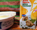 Foto del paso 4 de la receta: Pastel de queso mascarpone para dos con base de galletas 🧀 ✌️