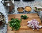 A picture of step 1 of Vidarbha Nagpuri style lagnachi pang titla special gud methi amba.