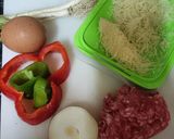 Foto del paso 1 de la receta: Revuelto de carne picada con verduritas y queso
