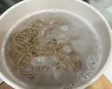 Hình bước làm 1 của món Mì Soba Sữa Đậu Nành Lạnh