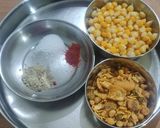 A picture of step 1 of Corn Bhel.