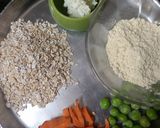A picture of step 1 of Oats, Besan Chilla.