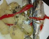 Foto del paso 3 de la receta Caballas con patatas y pimientos en papillote