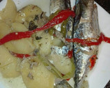 Foto del paso 3 de la receta: Caballas con patatas y pimientos en papillote