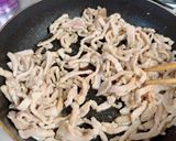 A picture of step 3 of Pork Ginger stir fry with Green Pepper.