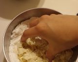 A picture of step 1 of Mitarashi Dango with tofu.