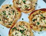 Foto del paso 7 de la receta: Canastas de queso de cabra y cebolla con mermelada de pétalos de rosa