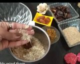 A picture of step 1 of Dry fruits roll for new year treat.
