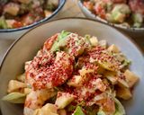 Foto del paso 7 de la receta: Cóctel de gambas de verano, con ciruela, nectarina y manzana