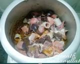 A picture of step 2 of Kaleji Dahi Masala.