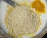 A picture of step 3 of Punjabi kadhi pakode.