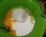 A picture of step 3 of Galaxy buns.