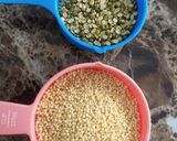 A picture of step 1 of Proso millet khichdi.