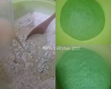 Foto langkah ke 2 dari resep Roti Sobek Pandan Kukus tanpa isi.