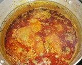 A picture of step 8 of Egusi soup with pounded yam.