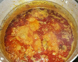 A picture of step 8 of Egusi soup with pounded yam.