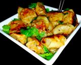 A picture of step 8 of Mike's Pan Seared Pork Wontons Or Pork Pot Stickers.