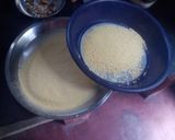 A picture of step 1 of Mohan burfi.