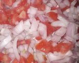 A picture of step 2 of Chana chaat.