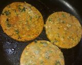 A picture of step 5 of Corn coriander theplas.