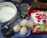 Foto langkah ke 1 dari resep Bolu Kukus semangka.