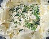 Une image de l'étape 3 de Tarte filo épinards, petits pois, ricotta.