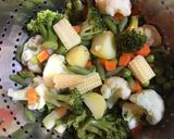 A picture of step 2 of Mix Veg in White Sauce.