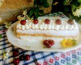 Foto del passaggio 3 della ricetta Rotolo di pasta biscotto farcito con panna e ciliegie 🍒