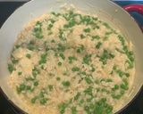 A picture of step 2 of Spring Lemon and Pea Risotto.