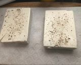 A picture of step 1 of Tofu in coconut/cashew sauce & fried green beans.