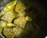 A picture of step 3 of Turiya Patra Sabji.