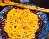 A picture of step 11 of Chilli chicken spaghetti.
