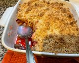 Une image de l'étape 11 de CRUMBLE POMMES 🍎 RHUBARBE 🍃🍀🍓fraise🍓🍓.