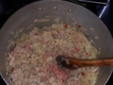 Tarta de acelga con carne picada
