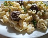 صورة لخطوة 9 من وصفة مكرونة بشاميل 🍽 بكفتة وشبت بدون فرن مغذية دافئة لذيذة بطريقتي