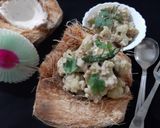 A picture of step 8 of Phulkopir Dab Malai/ Malai Cauliflower with Green Coconut.