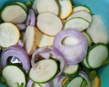 A picture of step 1 of Zucchini fry.
